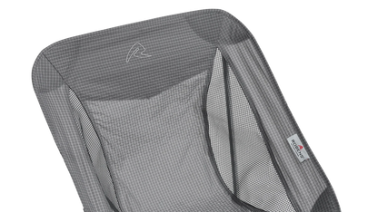 Robens camping chair with mesh back and gray fabric design