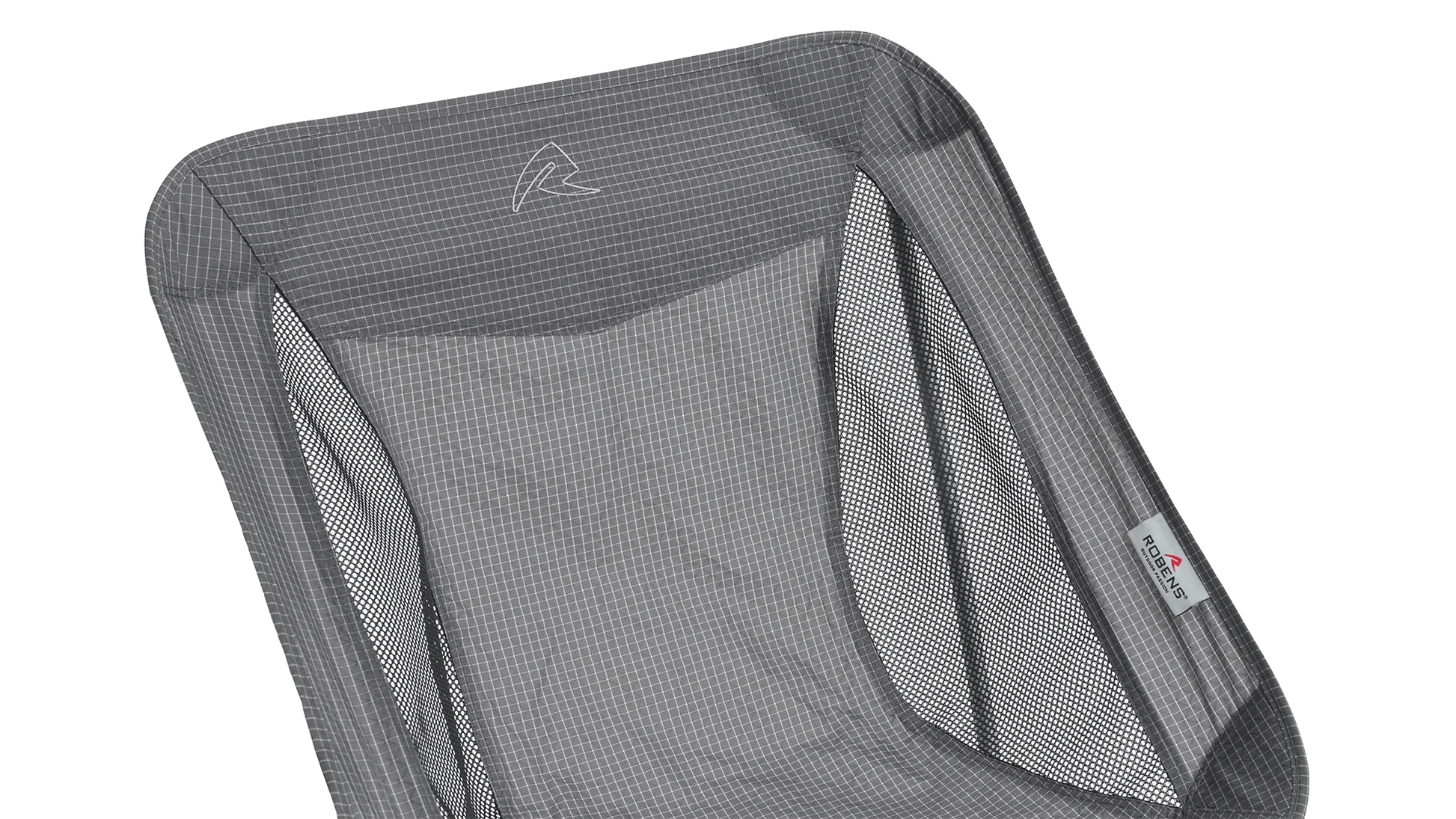 Robens camping chair with mesh back and grey checkered fabric, ideal for outdoor adventures and caravanning