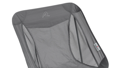 Robens camping chair with mesh back and grey checkered fabric, ideal for outdoor adventures and caravanning