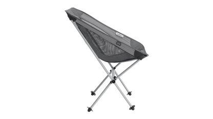 Portable camping chair with mesh back, aluminum frame, and foldable design for outdoor adventures