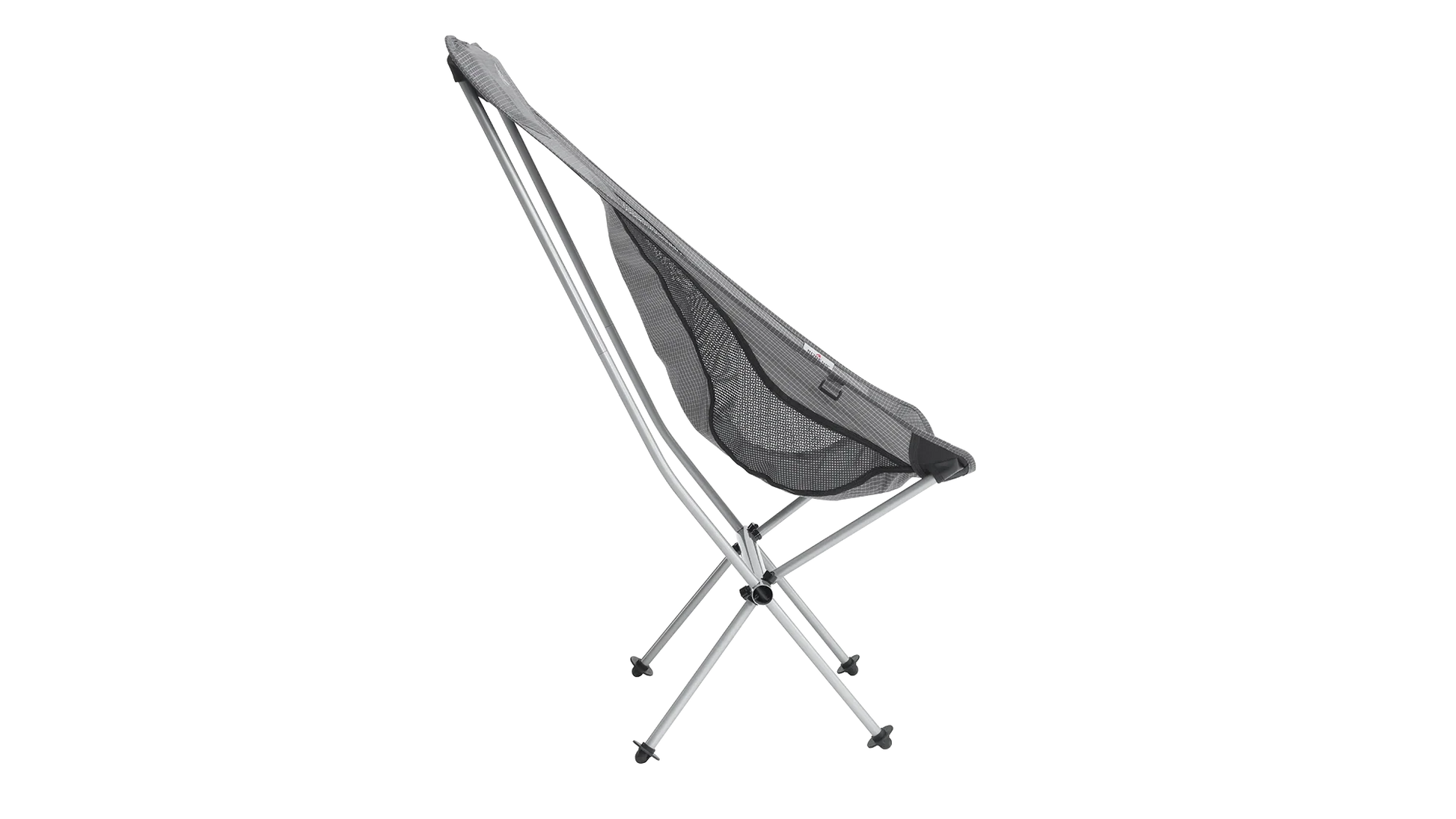 Portable camping chair with mesh back and metal frame for outdoor adventures