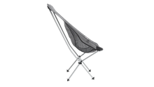 Portable camping chair with mesh back and metal frame for outdoor adventures