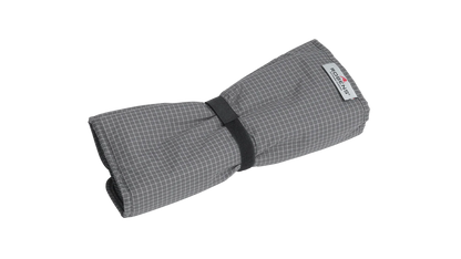 Robens grey grid-patterned outdoor gear roll with black strap, ideal for camping and caravanning storage