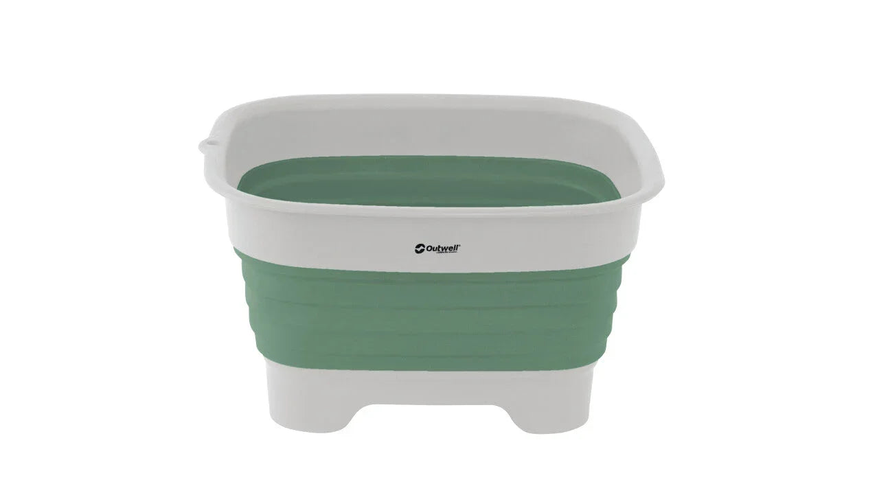 Outwell Collaps Wash Bowl with Drain Shadow Green