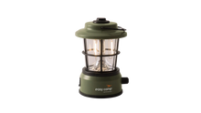 Easy Camp LED camping lantern with vintage filament bulbs, perfect for outdoor adventures and caravanning