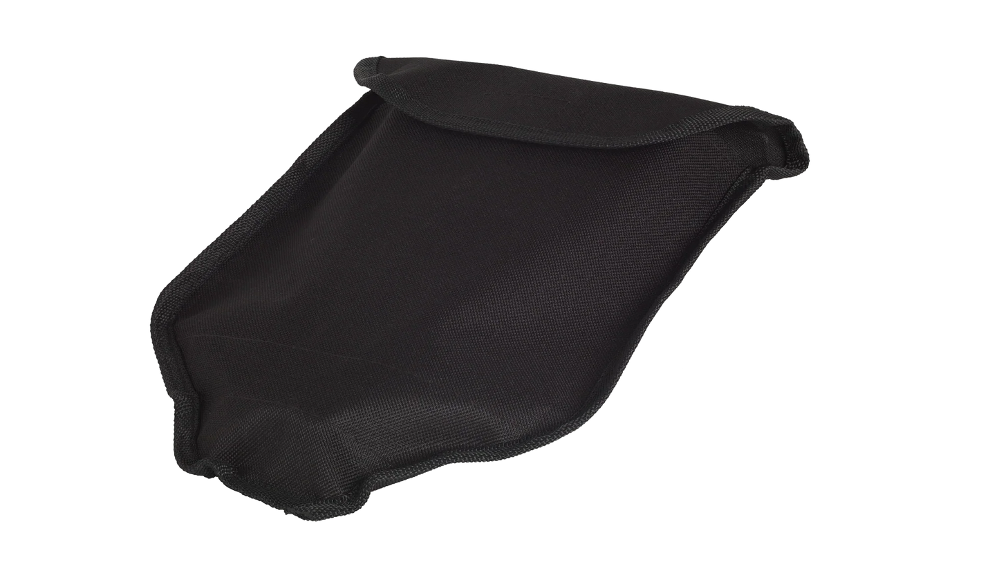Black canvas camping gear pouch for outdoor adventures and motorhome accessories