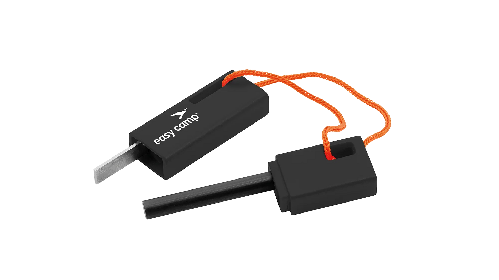 Easy Camp fire steel and striker with orange cord for outdoor camping gear