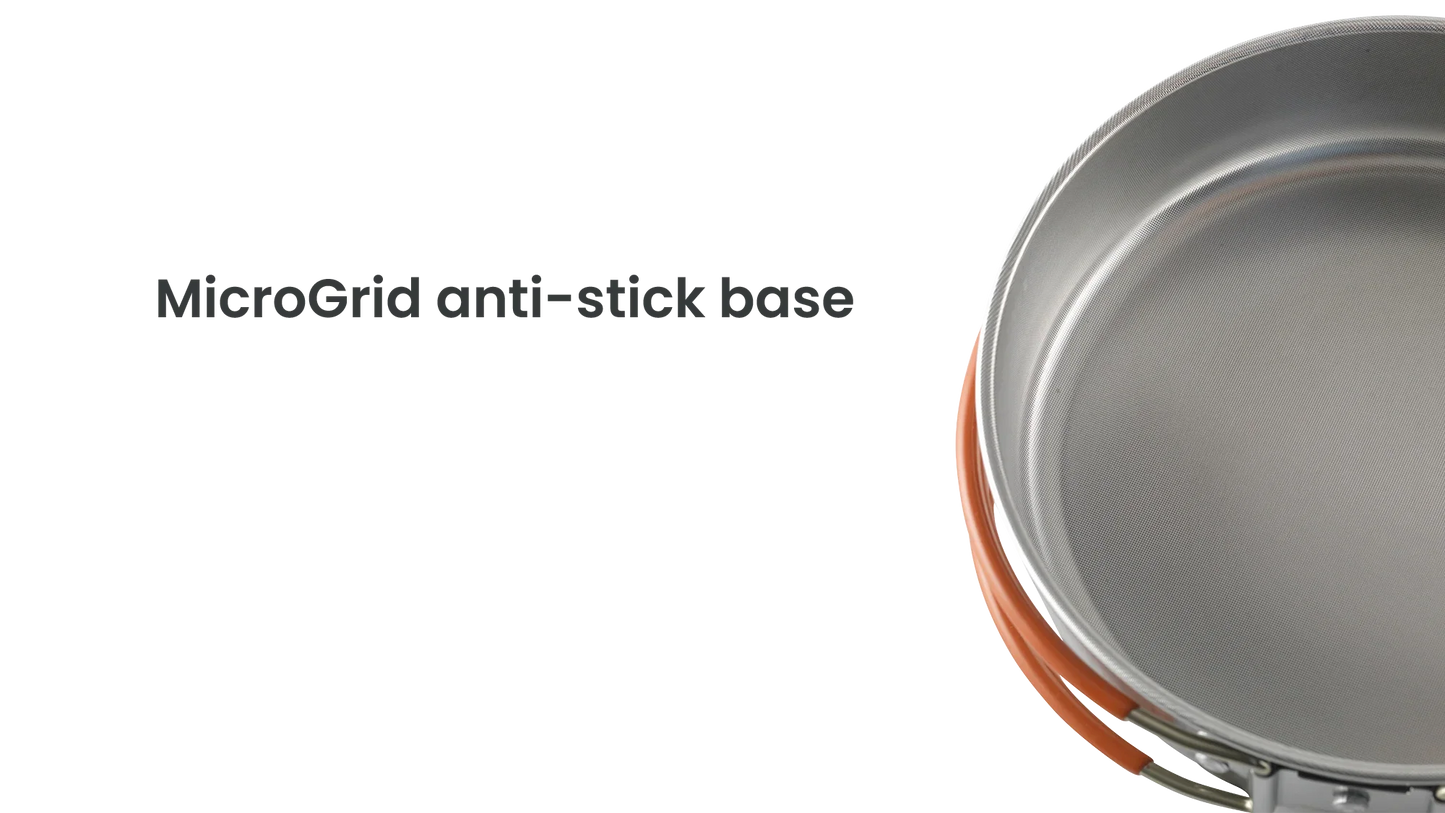 MicroGrid anti-stick base camping cookware for outdoor adventures