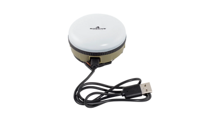 Robens USB rechargeable camping lantern with coiled cable for outdoor adventures