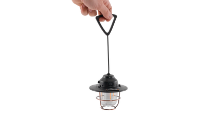 Portable camping lantern with handle, ideal for outdoor adventures and caravanning trips.
