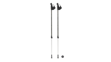 Adjustable hiking poles with ergonomic grips and trekking tips for outdoor adventures