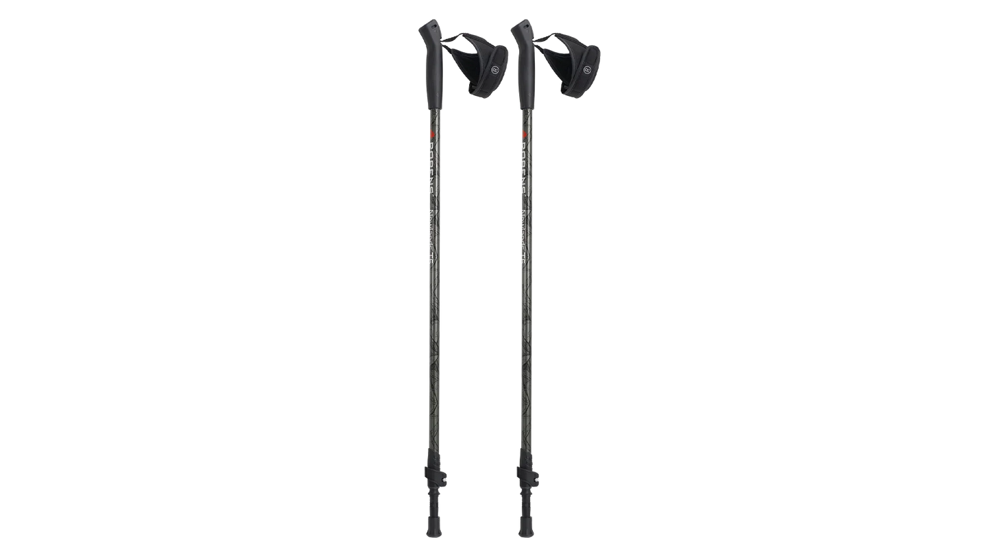 Adjustable hiking poles with ergonomic grips for outdoor adventures and camping trips