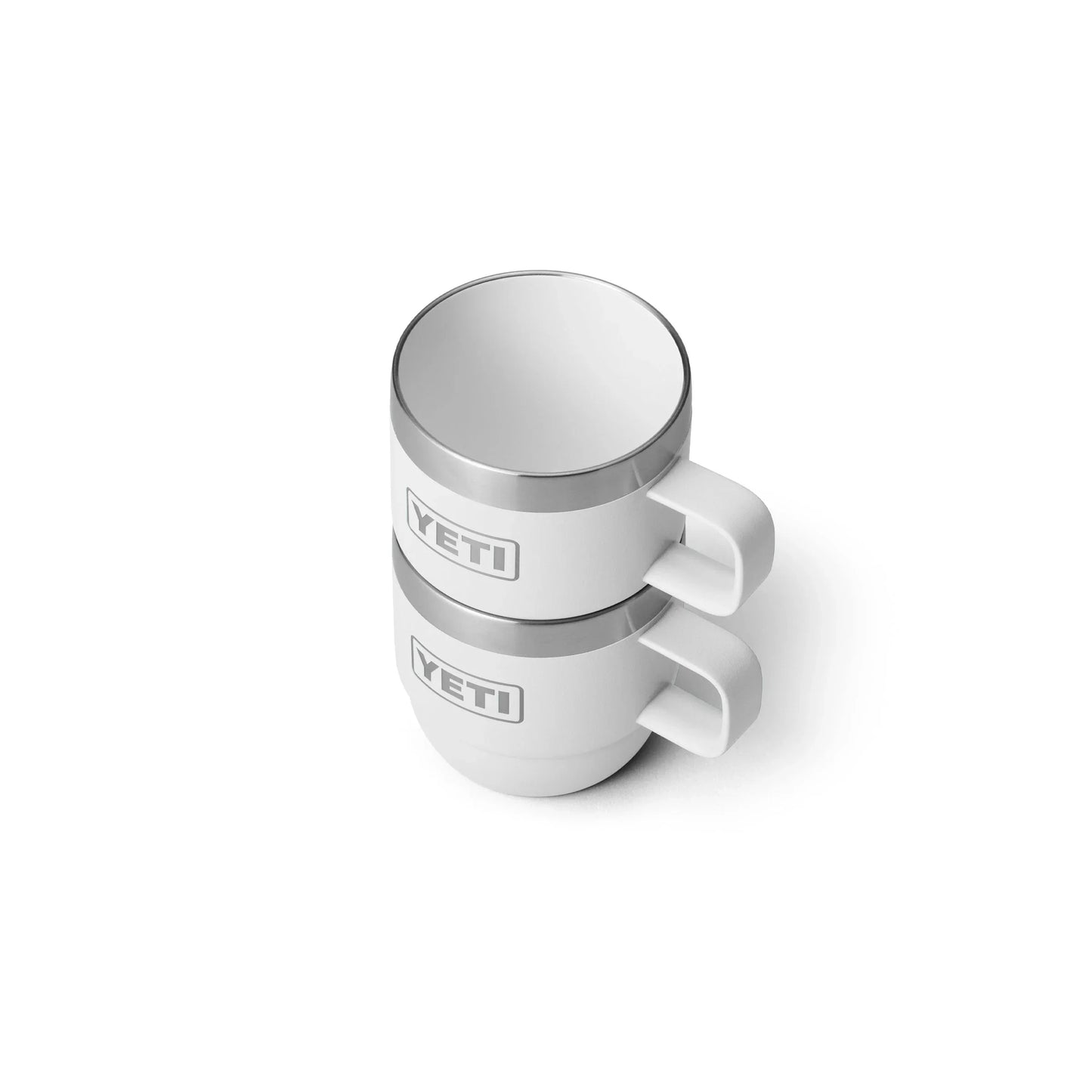 Stacked YETI mugs for camping and outdoor adventures