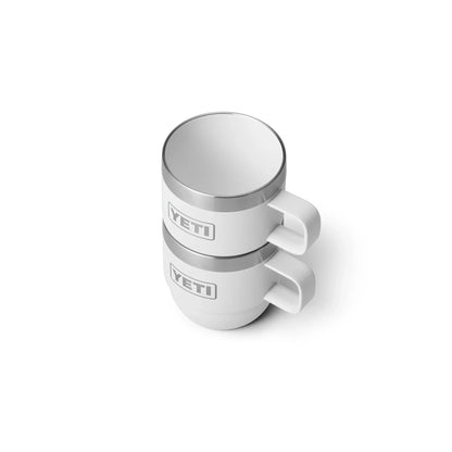 Stacked YETI mugs for camping and outdoor adventures