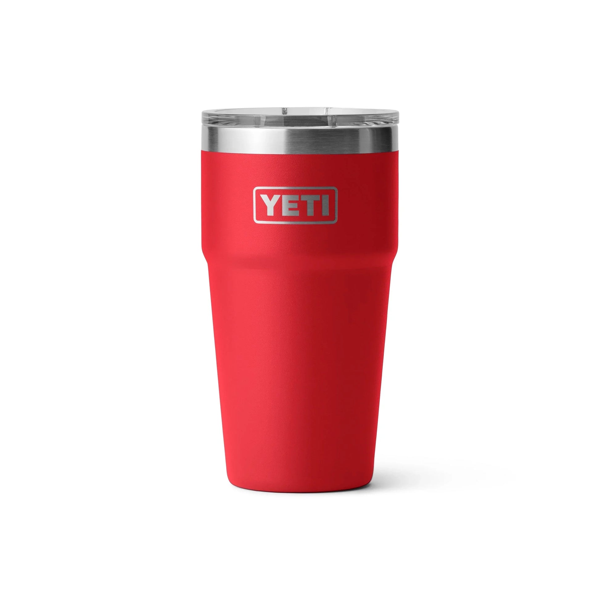 Red YETI tumbler on a white background