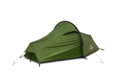 Green camping tent with rainfly, ideal for outdoor adventures and backpacking trips.