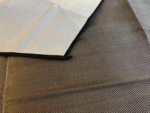 Close-up of durable camping tent fabric with reinforced stitching and textured weave
