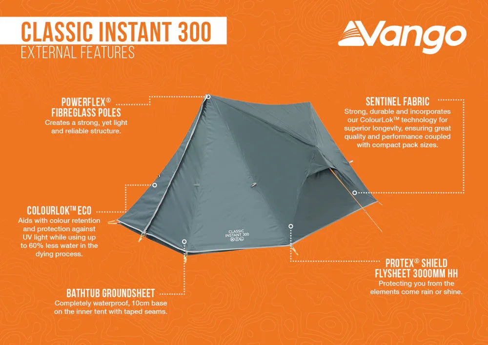 Vango Classic Instant 300 Deep Blue 2026