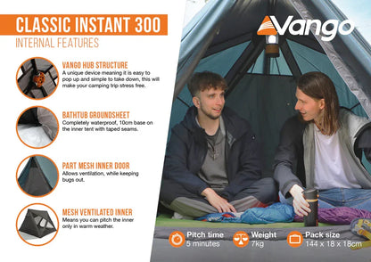Vango Classic Instant 300 Deep Blue 2026