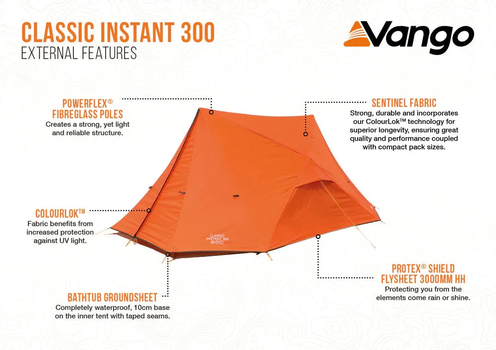 Vango Classic Instant 300 Orange 2026