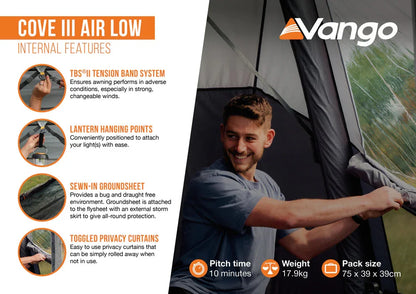 Vango Cove III Air Low Drive-away Awning 2026