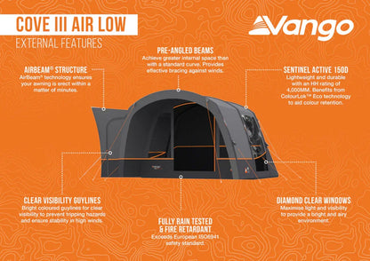 Vango Cove III Air Low Drive-away Awning 2026