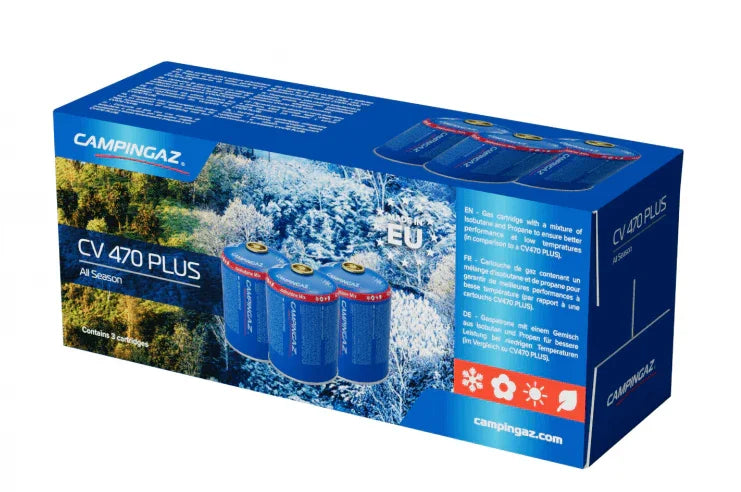 Campingaz CV 470 Plus all-season gas cartridges for outdoor camping and caravan adventures