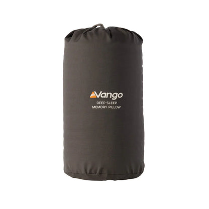 Vango Deep Sleep Memory Pillow in compact carry bag for camping and outdoor adventures
