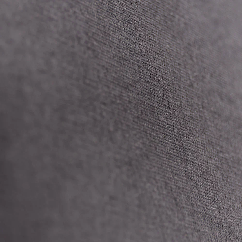 Close-up of durable gray fabric texture for outdoor tents and awnings
