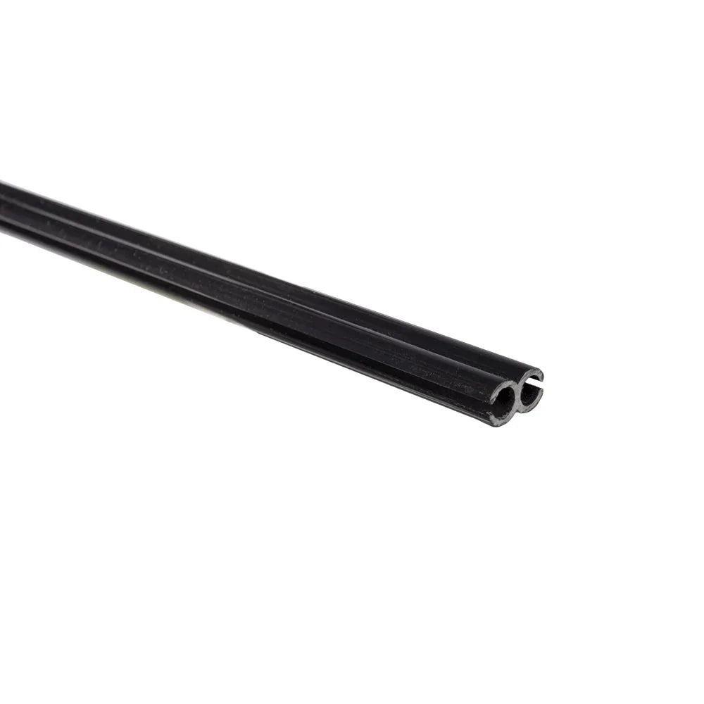 Black dual-channel camping pole for tents or awnings
