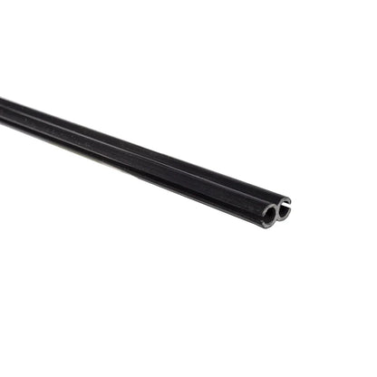 Black dual-channel camping pole for tents or awnings