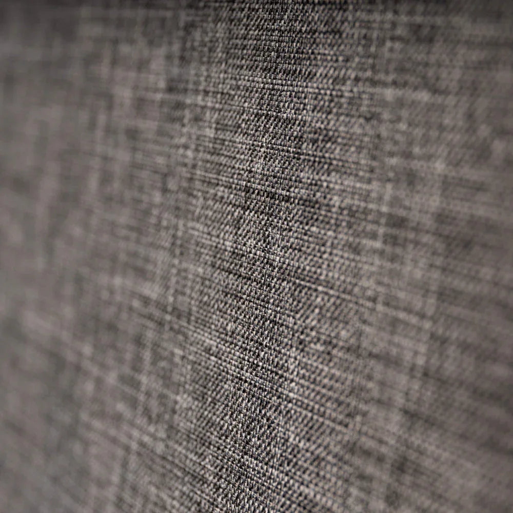 Close-up of durable gray woven fabric for outdoor tents and awnings