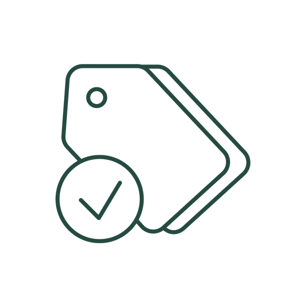 Icon of a checkmark on a white background
