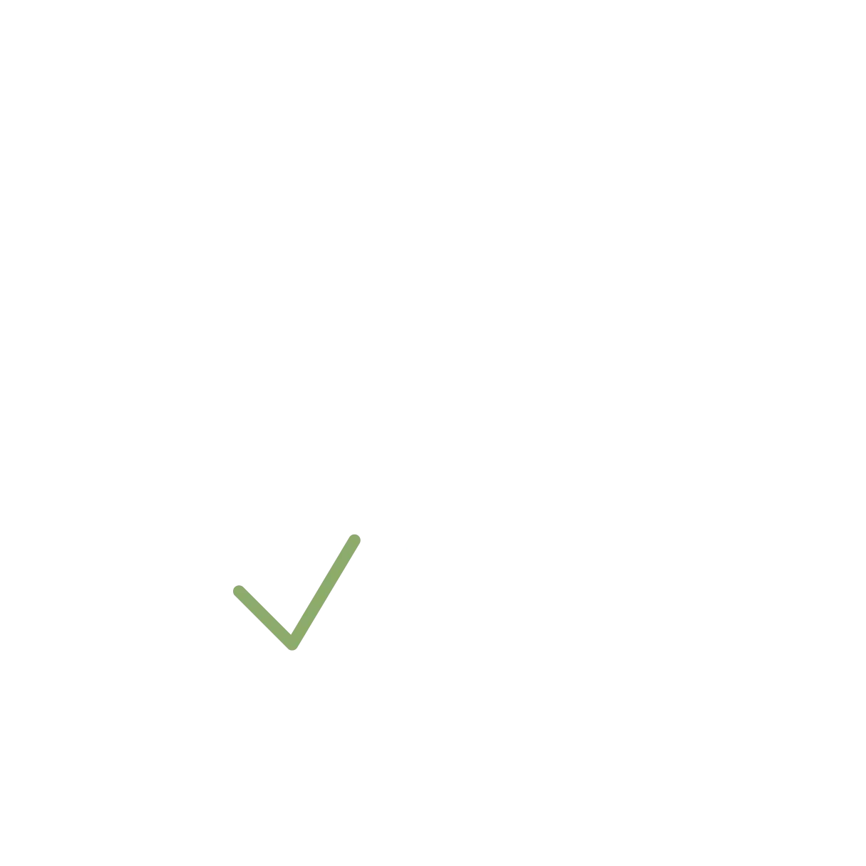 Green checkmark icon on white background