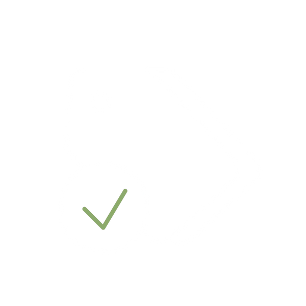 Green checkmark icon on white background