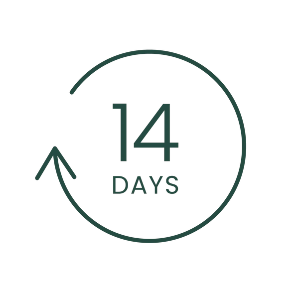 14 days return policy icon for outdoor gear and camping equipment