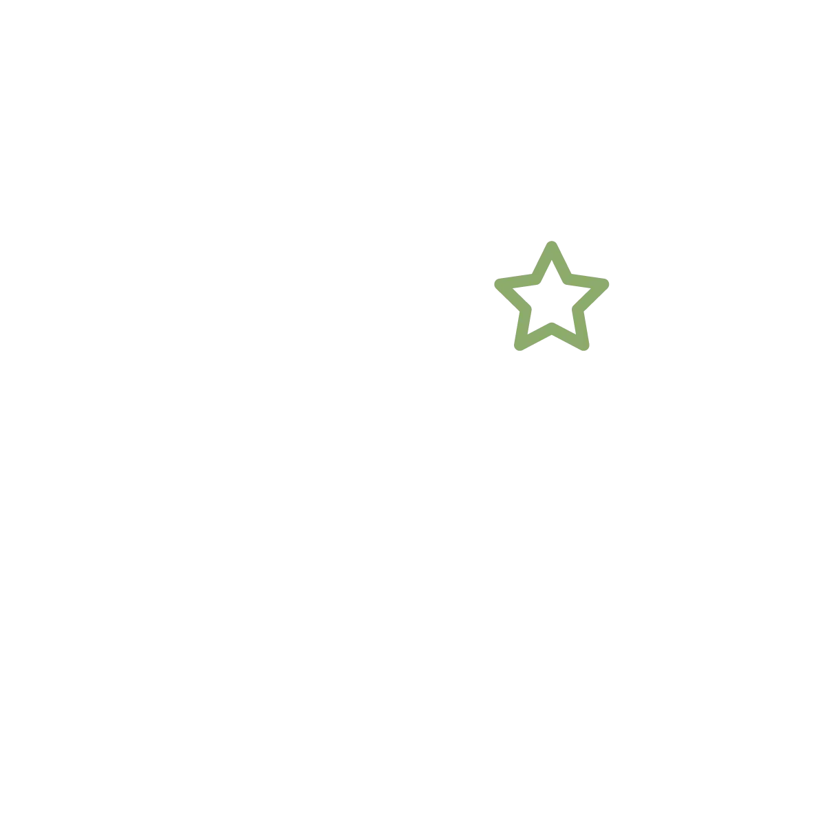 Green star icon on white background