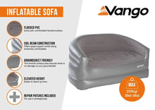 Vango Inflatable Sofa Nocturne Grey