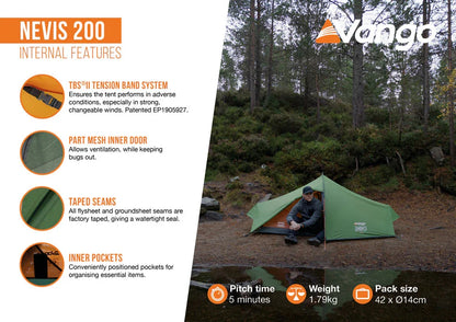 Vango Nevis 200 Backpacking Tent 2026