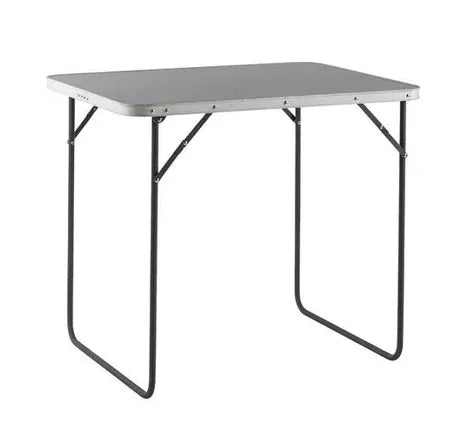 Portable folding camping table with metal legs for outdoor adventures and picnics