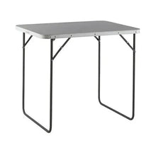 Portable folding camping table with metal legs for outdoor adventures and picnics