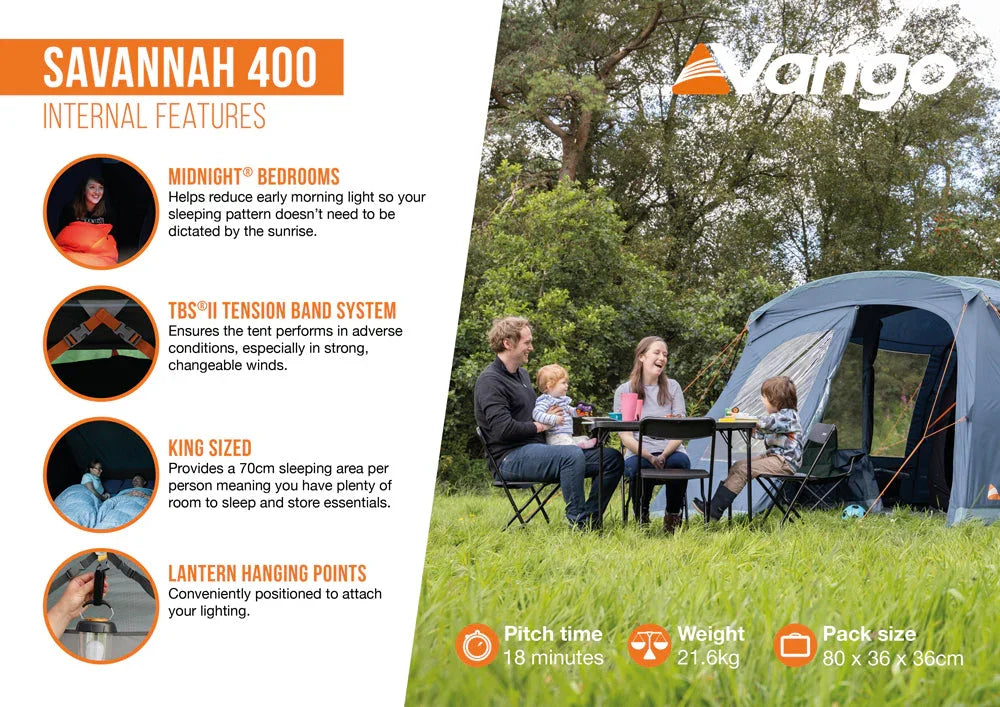 Vango Savannah 400 Tent Package 2026