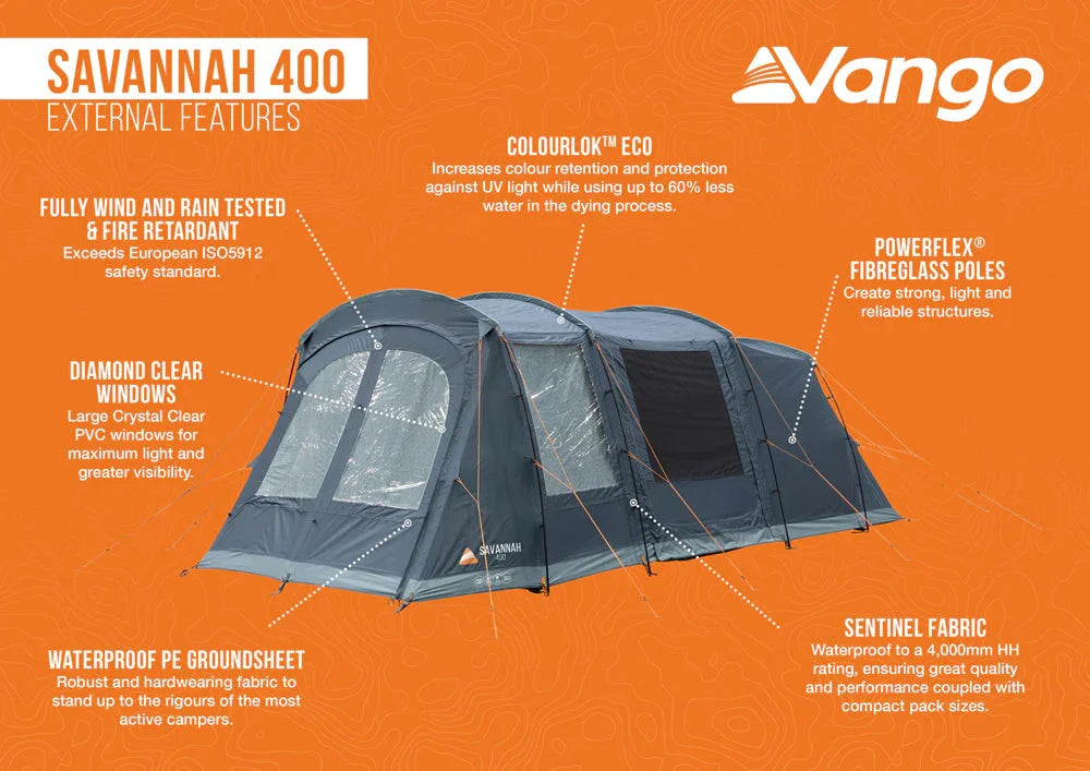 Vango Savannah 400 Tent Package 2026