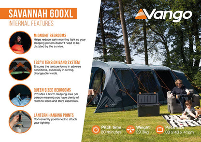 Vango Savannah 600XL Tent Package 2026