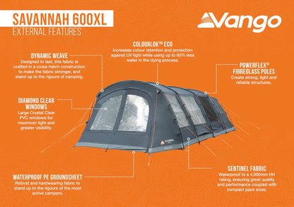 Vango Savannah 600XL Tent Package 2026