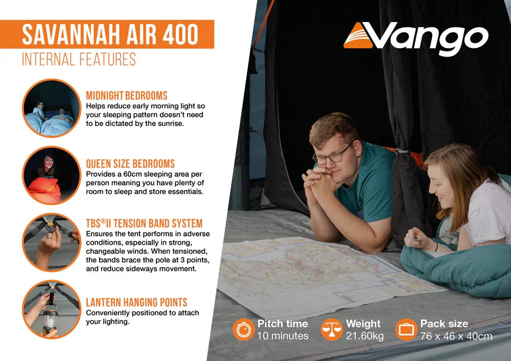 Vango Savannah Air 400 Tent Package 2026