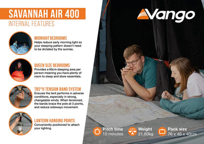 Vango Savannah Air 400 Tent Package 2026
