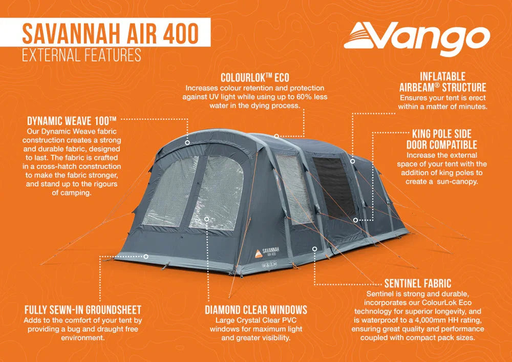 Vango Savannah Air 400 Tent Package 2026
