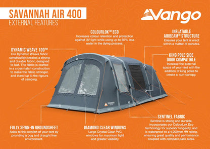 Vango Savannah Air 400 Tent Package 2026