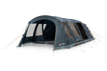 Camping tent with a brand logo on a white background